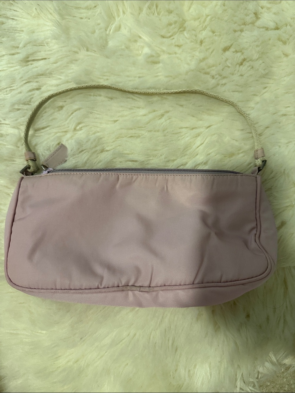 Prada Lilac Nylon Shoulder Baguette Bag - Picture 5 of 12